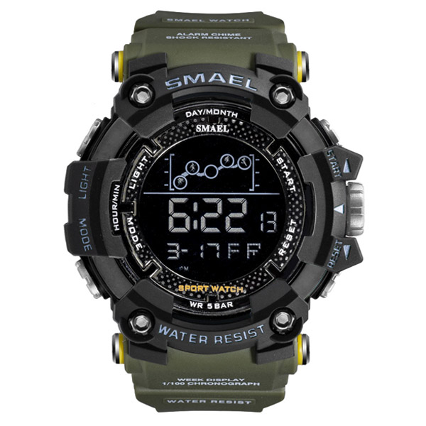SMAEL 1802 Sports Watch Digital Display - Army Green Ανδρικά -> Ανδρικά Ρολόγια -> Ρολόγια Στρατιωτικά